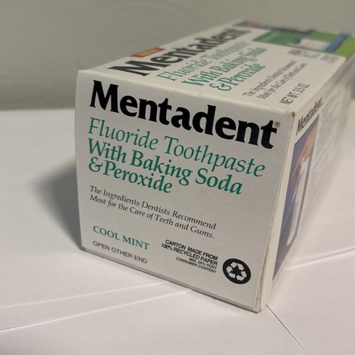 Mentadent Fluoride Toothpaste Cool Mint-Baking Soda & Peroxide ...