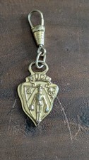 Auth Gucci Vintage Gold Tone Knight Crest Key Chain Bag Charm Zipper Pull