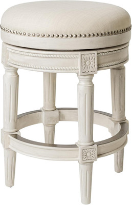 Maven Lane 26'' Backless White Oak Counter Height Barstool with Cushion Seat