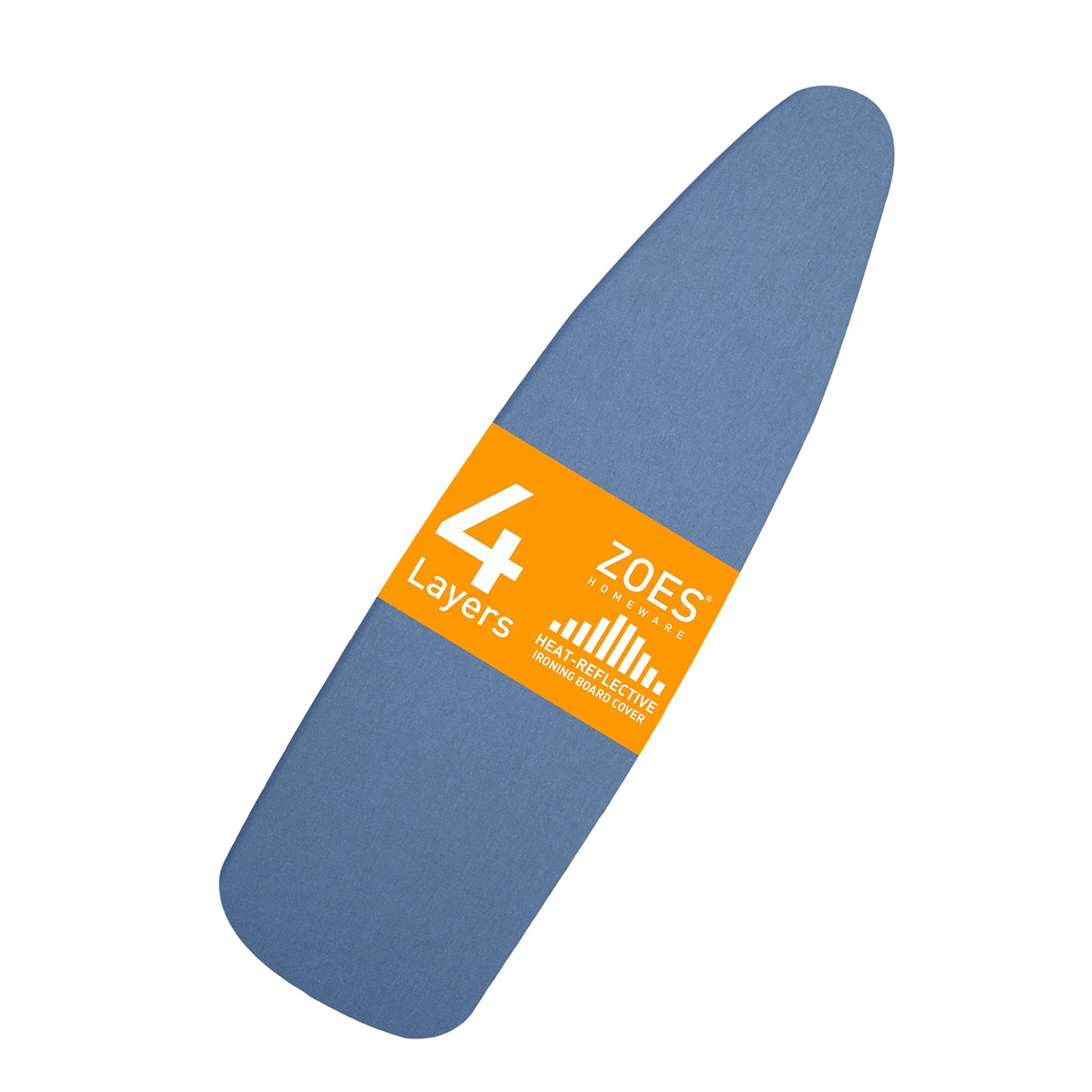 ZOES HOMEWARE Ironing Board Cover and Pad | 100% Cotton with Blue-image