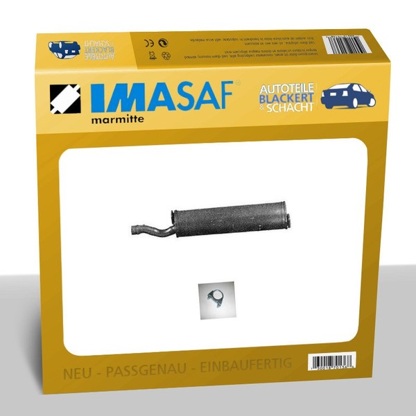 Imasaf Auspuff Mitteltopf, MSD für VW Transporter T3 BUS Transporter T3 Kasten-image