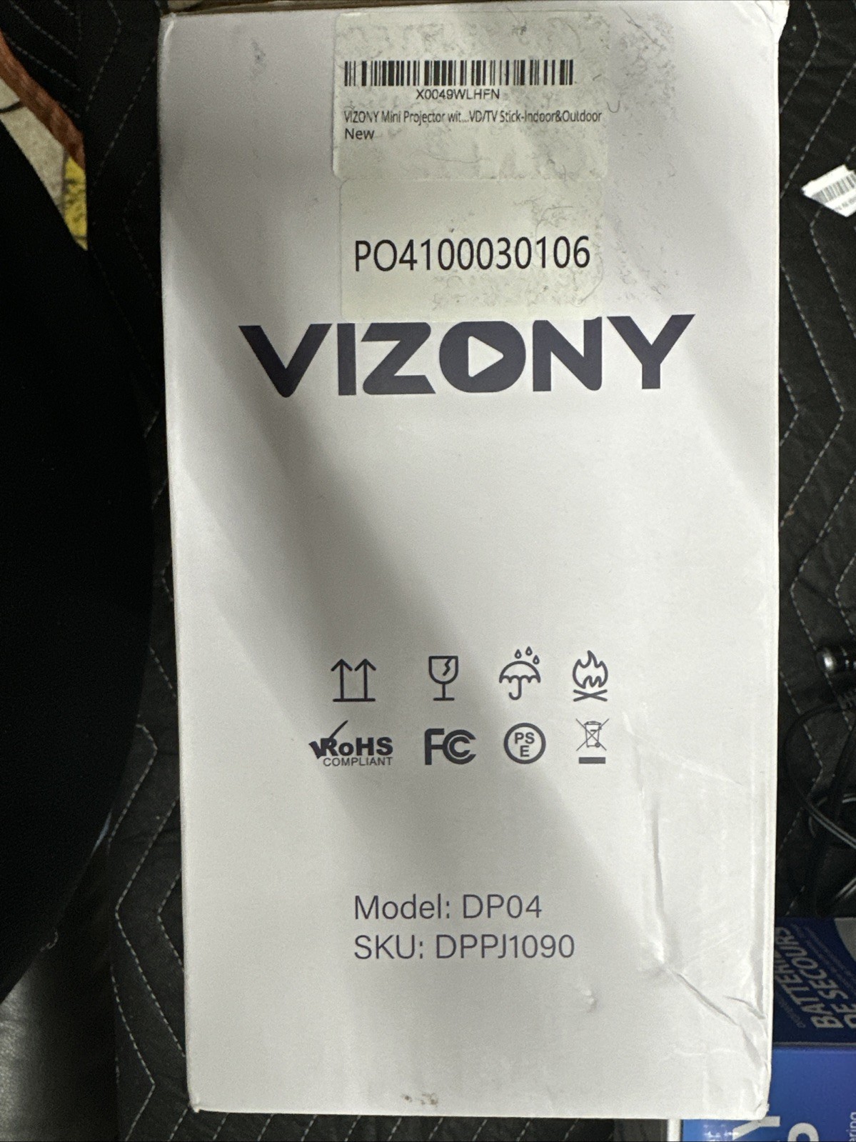 Vizony Mini LCD Projector With Remote And Cable Model DP04 - White