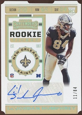 Lil'Jordan Humphrey 2019 Contenders Auto Autograph Ticket Stub RC