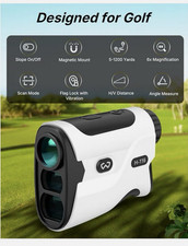 SEALED NIB WOSPORTS H-116 Golf Rangefinder Slope Switch 1200 Yards W/Mag Mount
