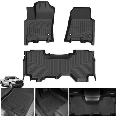 Floor Mats for Ram 1500 Quad Cab Bench 2025, TPE All Weather Protection Floor...