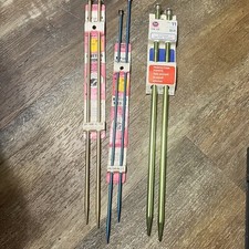 LOT OF 3 VINTAGE BOYE KNITTING NEEDLE ALUMINUM 14" SIZE 11 / 8 / 4 USA Made
