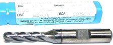 Niagara 88526 1/4" 3/8" Shank 4 Flute HSS TiCN Coat Ball End Mill New
