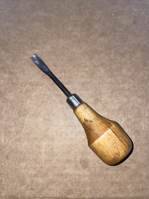 Unbranded Wooden Chisel/Carving Blade Lots Of Life Left ~ Ready To Do Work # 2 !