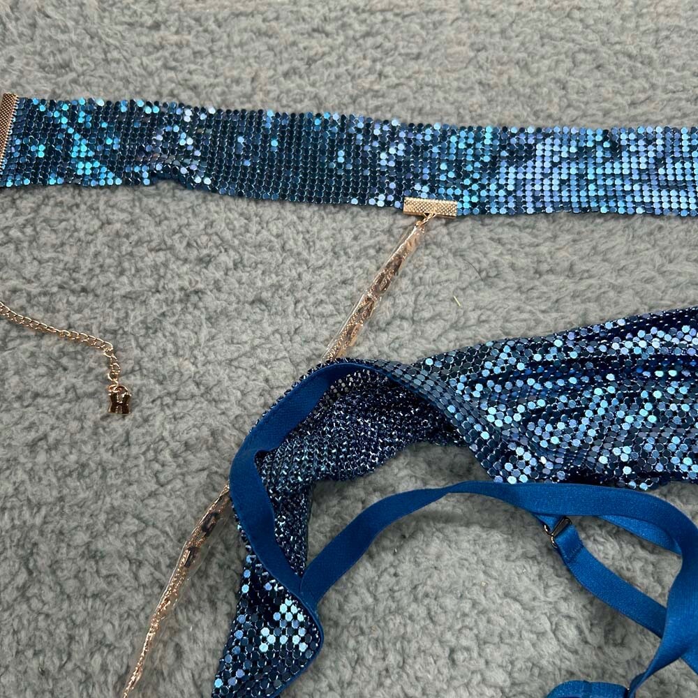 Savage Fenty Garter Belt Womens Large Curvy Chain Reaction Garter Metal  Rihanna | eBay