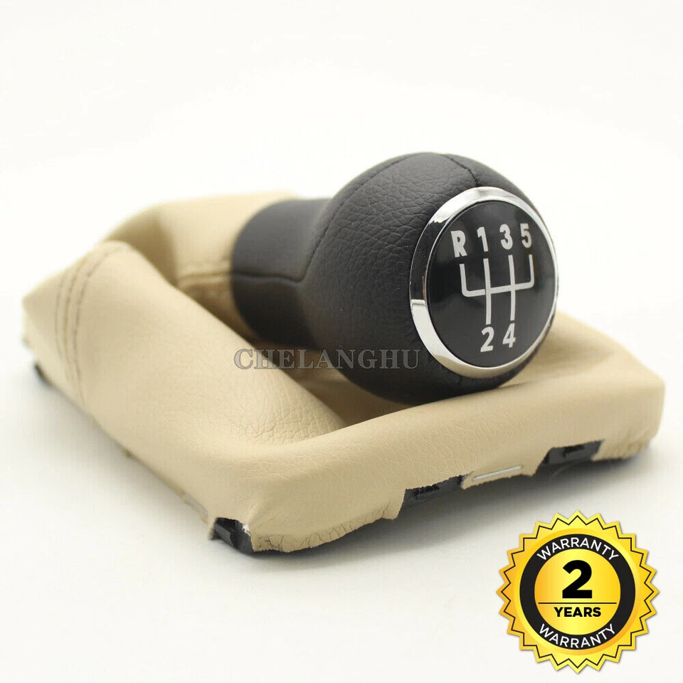 For VW Volkswagen Beetle 1998-2010 5 Speed Gear Shift Knob Gaiter Beige Boot — 第 2/4 张图片