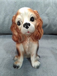 Vintage Ceramic Cocker Spaniel Sitting Dog Figurine