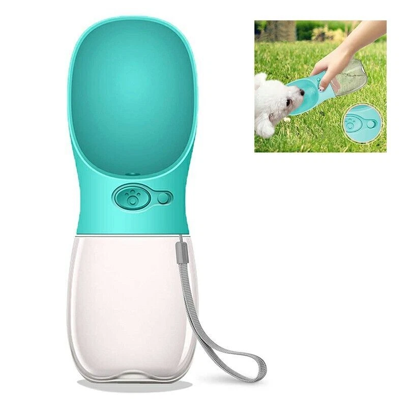 Portable Cat Dog Pet Water Bottle Drinking Cup Puppy Travel Outdoor Feeder Blue - Image 4 of 4