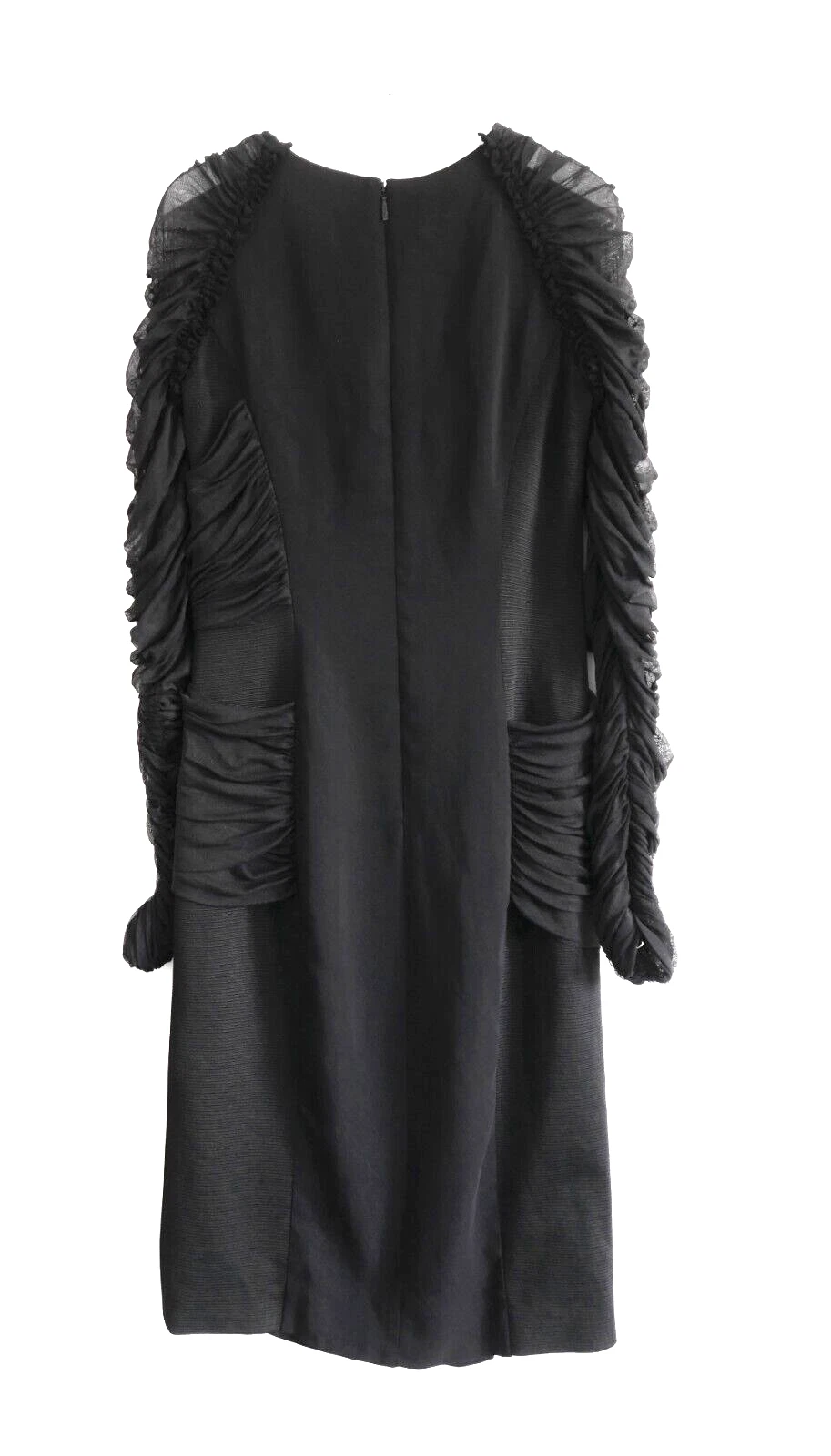 Abito Versace Resort 2017 nero manica in tulle £ 1500