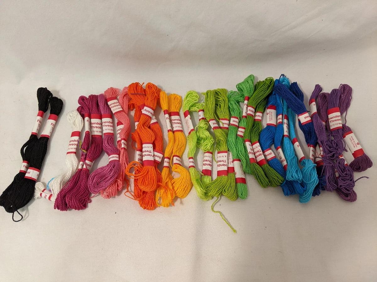 Lot Of 32 New Thread Rainbow Color Palettes Friendship Bracelet String MERMAID