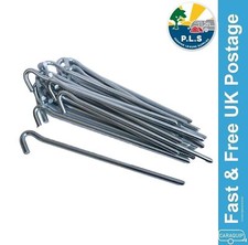 PLS 20 x 23cm Heavy Duty Skewer Hook Tent Pegs Hard Ground - 6008200