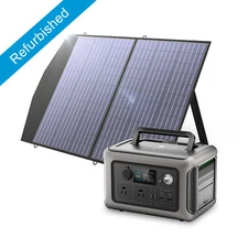 ALLPOWERS 600W Portable Power LiFePO4 Battery Backup & Solar Panel 100W Camping