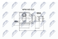 NTY NPW-MS-015 Gelenksatz Antriebswelle Vorderachse Links, Vorderachse Rechts,