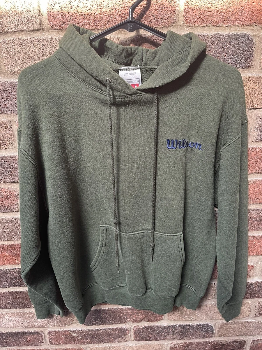 Vintage Wilson Hoodie Rare Green/Olive Embroidered Hoodie Jacket - Mens  Medium | eBay