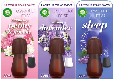 AIR WICK ESSENTIAL MIST NACHFÜLLER - PFINGSTROSE & JASMIN - LAVENDEL - SCHLAFEUKALYPTUS