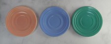 Set of 3 Saucers Hazel Atlas Platonite Moderntone Little Hostess Child  s Tea Set