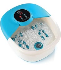 Foot Spa Massager with Heat, 14 Rollers, Vibrate, Bubbles, Pumice Stone RELIEF 