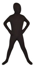 Kids Costume Full Body Zentai Suit Small Black