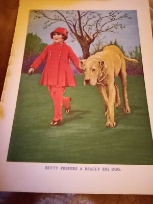 Sa20 Ephemera 30er Jahre Exlibris Betty bevorzugt einen richtig großen Hund