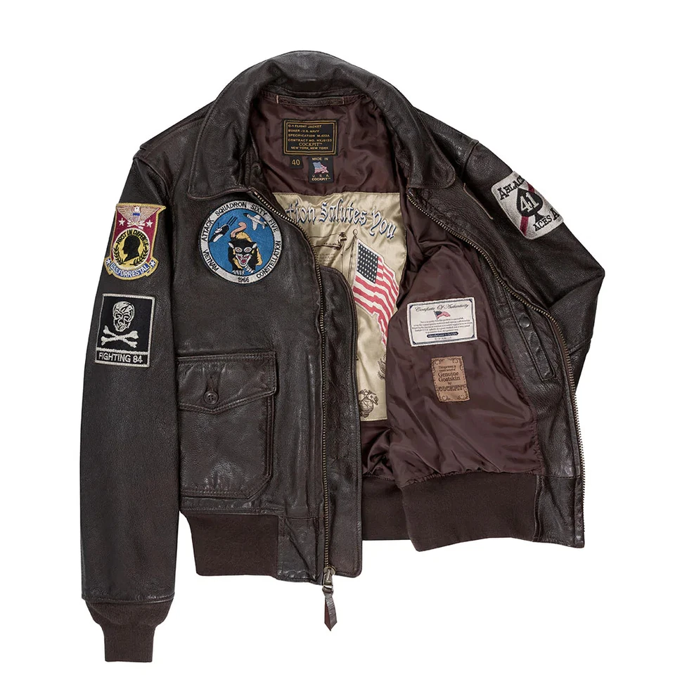 Cockpit USA USS Forrestal Carrier Pilot Jacket Vietnam Flight Z21E002I New! - Image 2 of 4