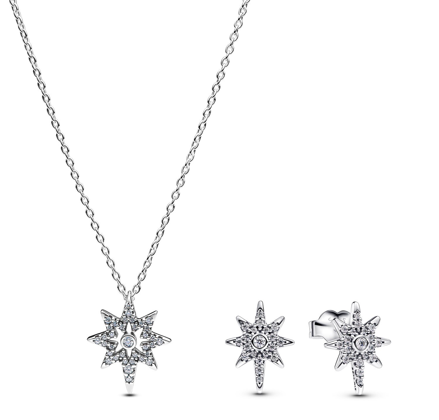 PANDORA Schmuck Damen-Geschenkset Silber Funkelnder Nordstern 68614 23190₽
