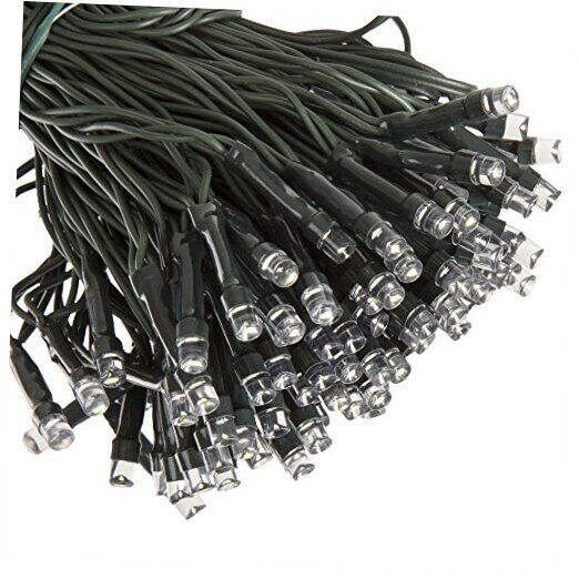 Solar-Powered Outdoor String Lights with Cool White Illumination