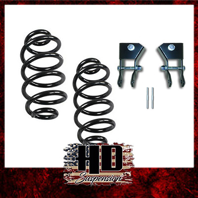Escalade Yukon Suburban Rear 3'' Lowering Drop Coil Springs Shock Ext 2000-2006