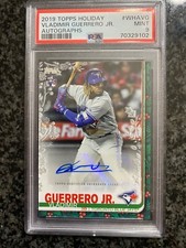 2019 Topps Holiday Vladimir Guerrero Jr RC Metallic Auto PSA 9 # /10