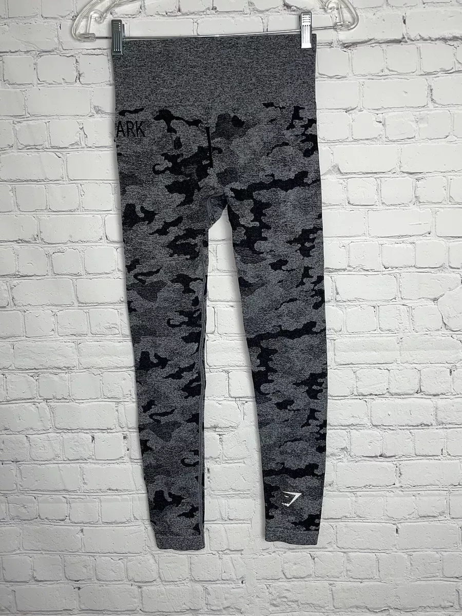 Gymshark Adapt Camo Seamless Leggings Gray Black Women's Sz Small