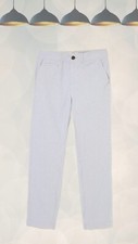 Ex Fat Face Damen Ankle Grazer Devon Chino in hellblau gestreift