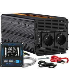 EDECOA Inverter 12V 220V Onda Sinusoidale Pura 1500W Convertitore ED-RC ET-RC