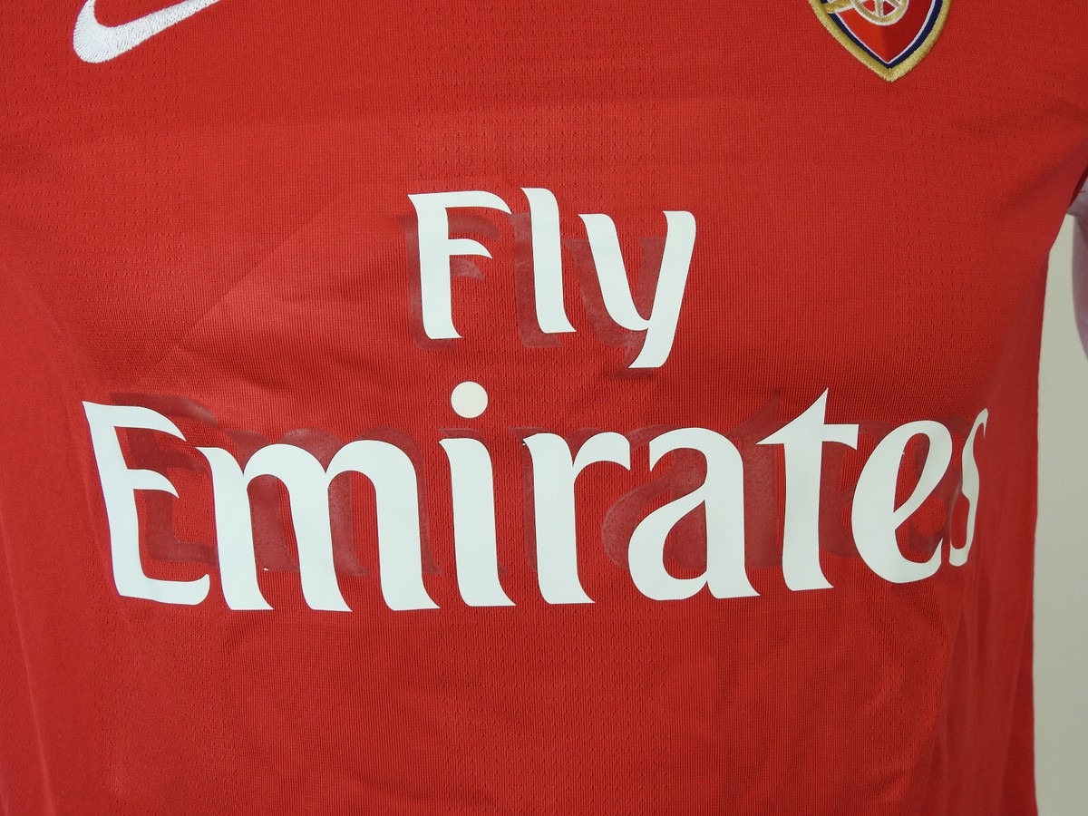 Arsenal 2010 - 2011 Home Jersey #14 Walcott Nike Red Shirt Size