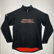 HARLEY DAVIDSON 2005 Black Fleece 1/4 Zip Sweatshirt Men's Sz M P67