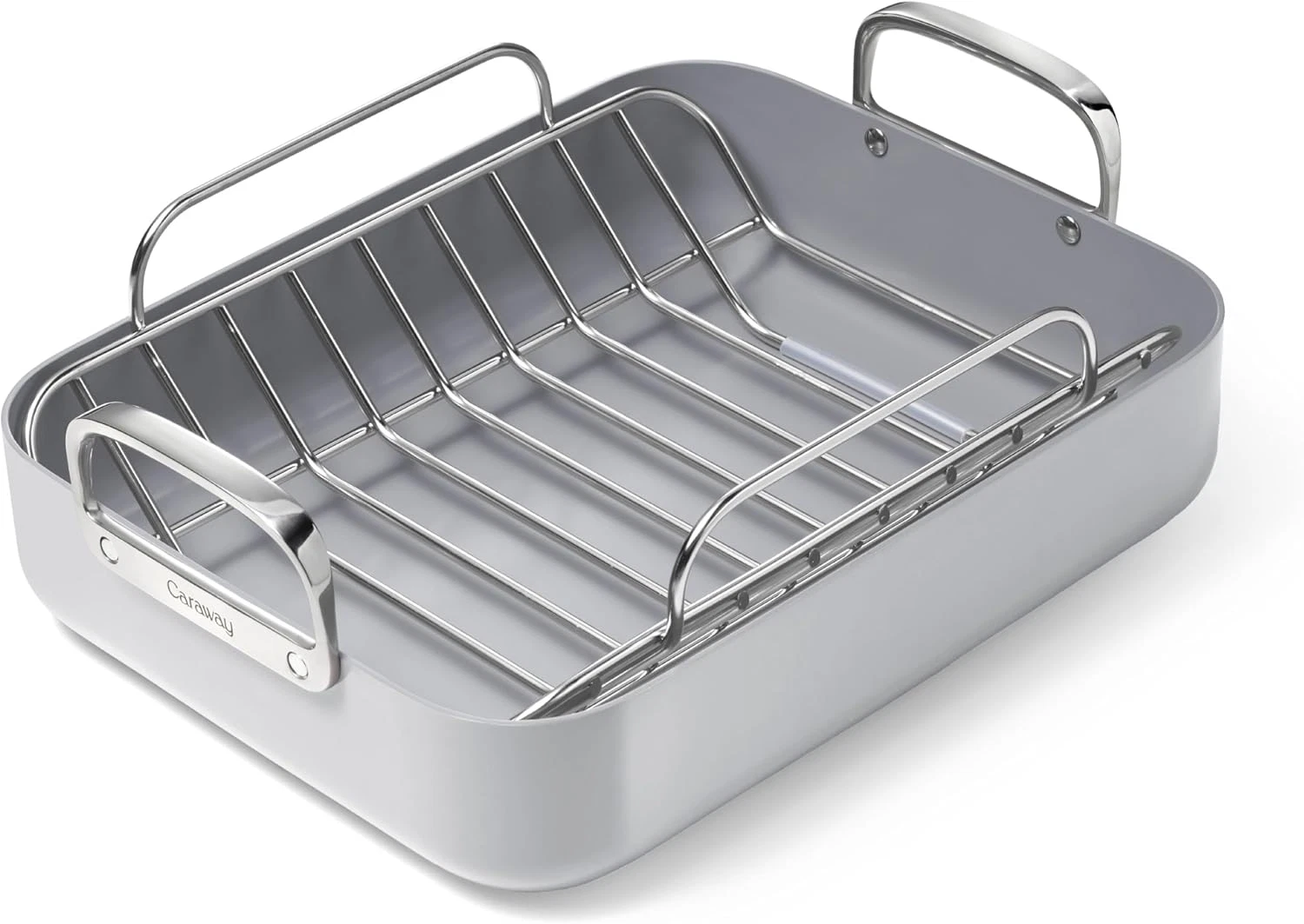 Non-Stick Ceramic Roasting Pan with Rack - 16x13" Oven Safe, Gray
Opens in a new window or tab