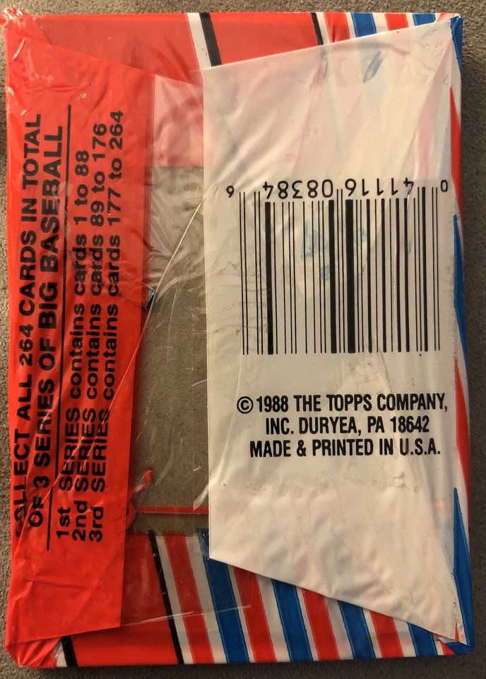 Paquete de tarjetas de béisbol Topps Big 1988 segunda serie Greg Swindell Indians mostrando la parte superior Foto 4 de 4