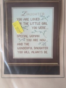 Patty Ann Creations #403 Cross Stitch Kit Daughter You Are Loved New In Package