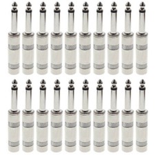 20Pcs 1/4 MONO TS Heavy Duty Male Audio Speaker Guitar Cable Connector Plug Jack