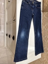NEW Mini Boden Girl s Size 9 Blue Denim Adjustable Waist Jeans