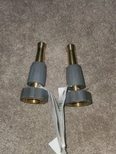 2 Expert Gardener Brass Twist Nozzle Water Hose Sprayer 4in Adjustable Metal Tip