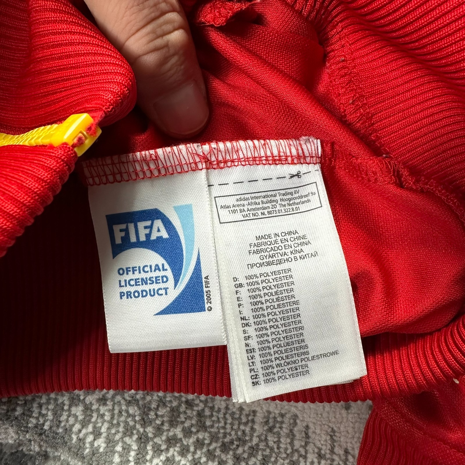 VTG Adidas Spain 2000's Y2K World Cup Espana Oversized Medium Red Track Jacket image 4