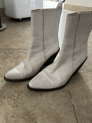 & OTHER STORIES White Leather Boots 37 Made in SPAIN Used US Size 6
