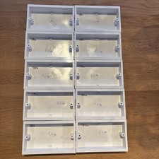 Univolt SLB2 2 Gang Double Accessory Back Box Dado Trunking Qty 10