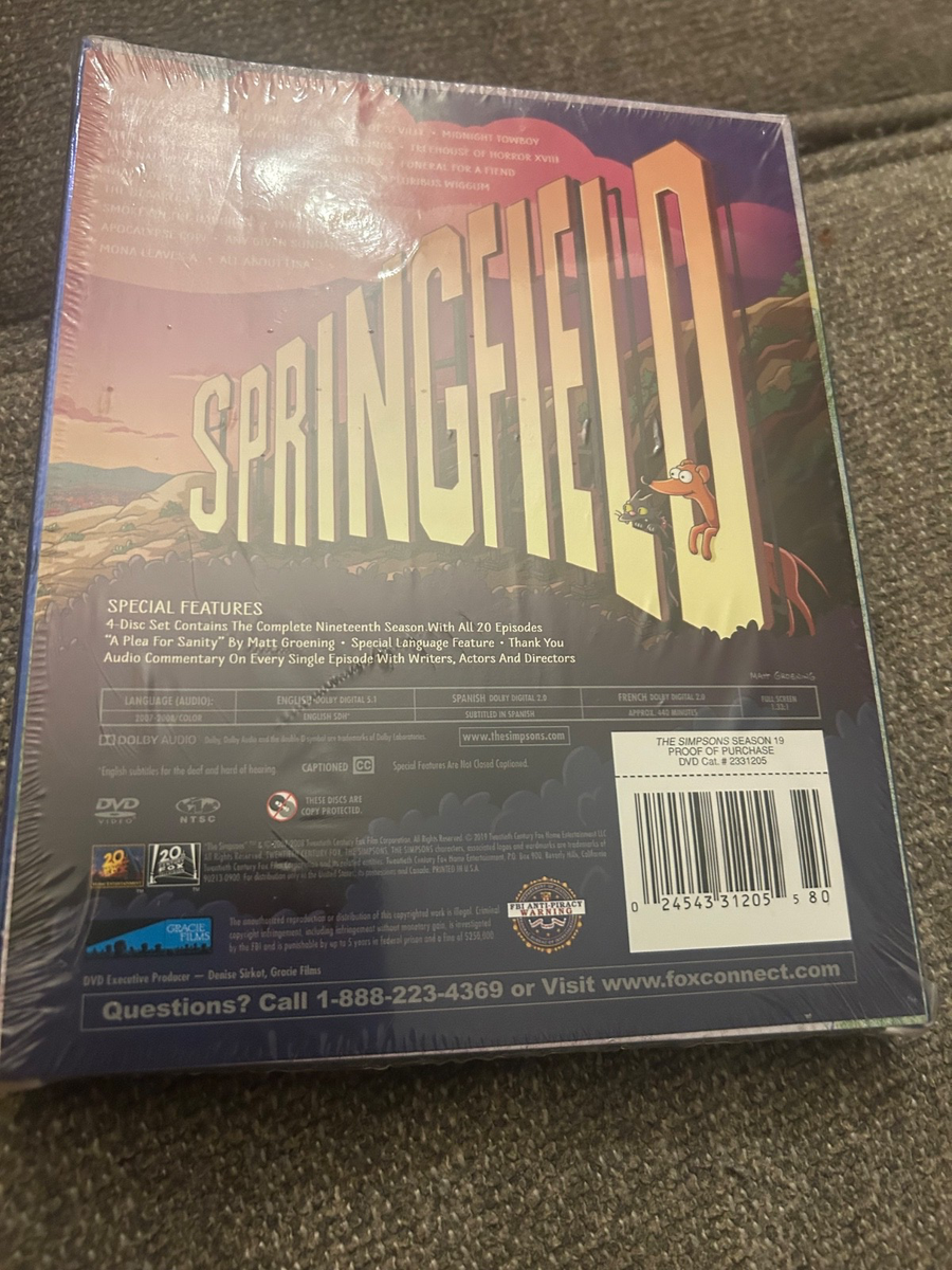The Simpsons: Complete Nineteenth Season 19 (DVD 4 Discs 2007