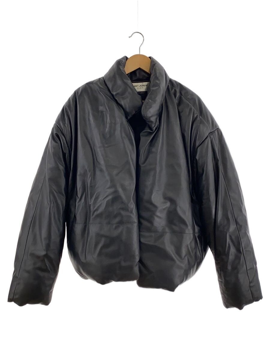 Saint Laurent Down Jacket/-/Leather/Blk// 3617