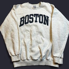 Vintage Boston heavyweight crewneck casual sweatshirt size large READ