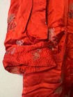 VINTAGE 1960s 70s Peony Shanghai China  Red Satin Kimono Robe Midi Size 42 Lined — photo 6
